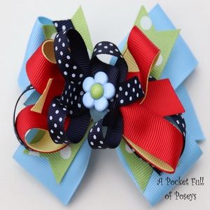 Hair Bow Made to Match Gymboree Wish You Were Here